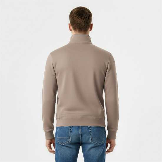 Jack Wills Jack Barchester Quarter Zip Sweatshirt Бледо кафяво 