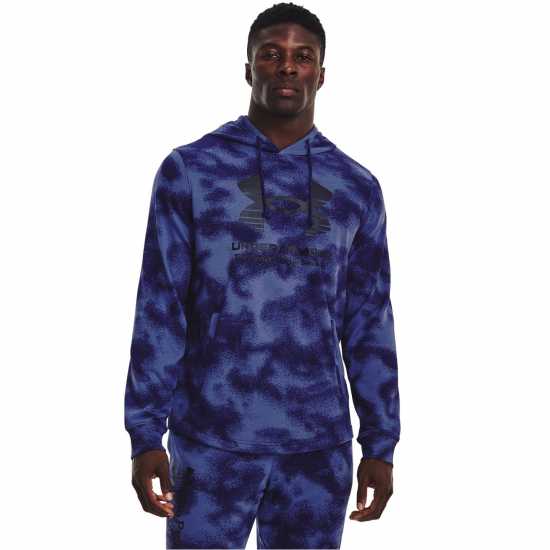 Under Armour Armour Rival Novelty Hoodie Mens Blue Мъжки полар