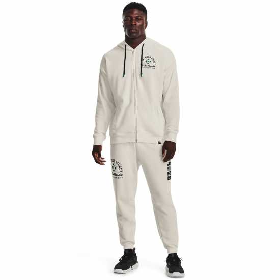 Under Armour Armour Project Rock Legacy Zipped Hoodie Mens White Мъжки полар
