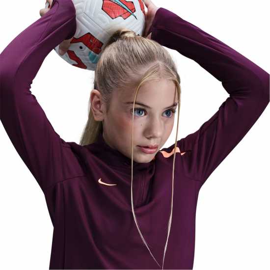 Nike Детско Горнище За Тренировка Strike Drill Top Juniors Бордо 