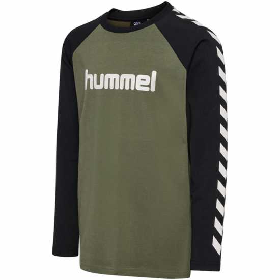 Детски тениски и фланелки Hummel Long Sleeved Top Juniors Прахнато маслина Hummel Long Sleeved Top Juniors Прахнато маслина Детски тениски и фланелки