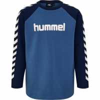 Hummel Long Sleeved Top Juniors Морска синьо Детски тениски и фланелки