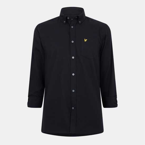 Lyle And Scott Men's Long-Sleeve Flannel Plain Shirt  