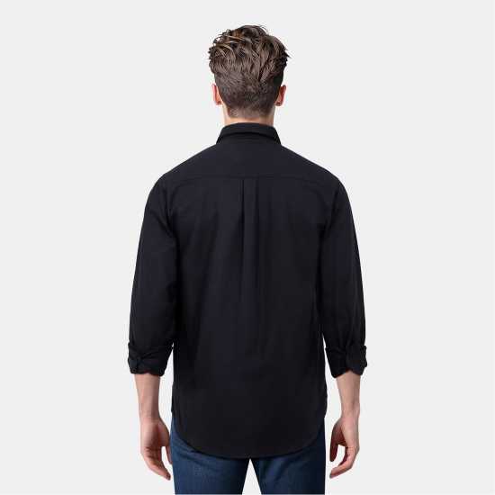 Lyle And Scott Men's Long-Sleeve Flannel Plain Shirt  