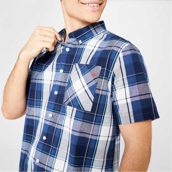 Lee Cooper Карирана Дамска Риза Cooper Men's Check Shirt Нави проверка Мъжки ризи