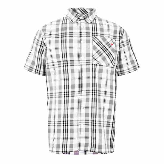 Мъжки ризи Lee Cooper Карирана Дамска Риза Cooper Men's Check Shirt Бяла проверка Lee Cooper Карирана Дамска Риза Cooper Men's Check Shirt Бяла проверка Мъжки ризи