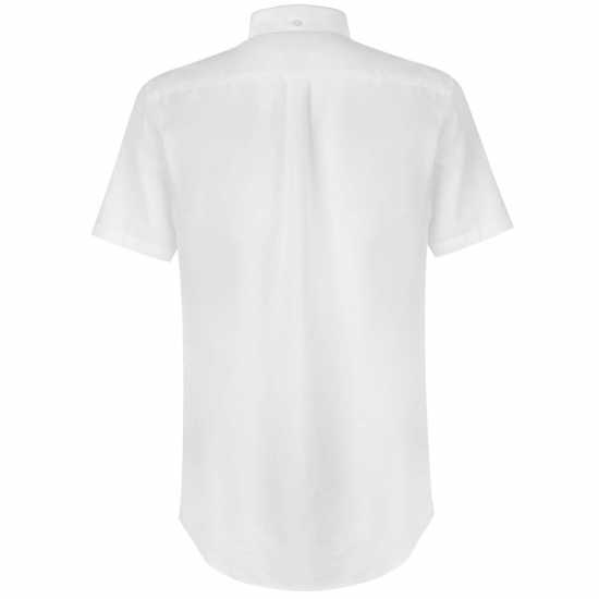 Barbour Oxford Short Sleeve Tailored Shirt White WH11 