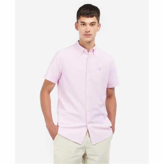 Barbour Oxford Short Sleeve Tailored Shirt Pink 