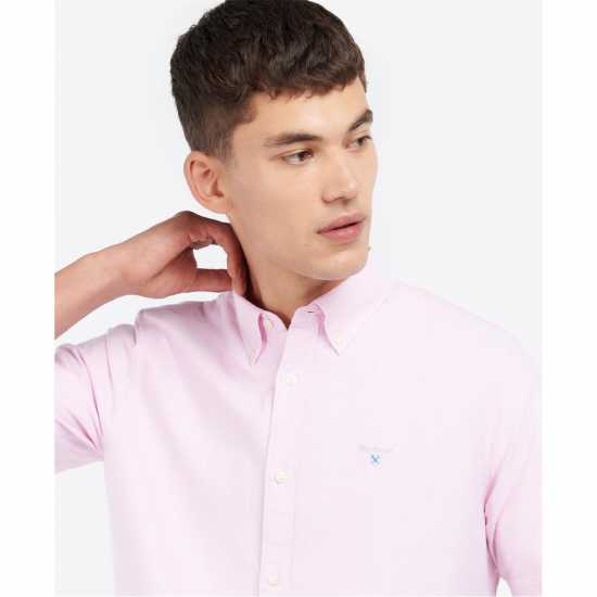 Barbour Oxford Short Sleeve Tailored Shirt Pink 