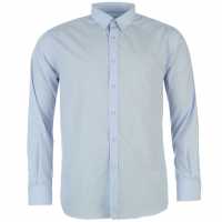 Pierre Cardin Мъжка Риза Дълъг Ръкав Long Sleeve Shirt Mens Blue Мъжко облекло за едри хора