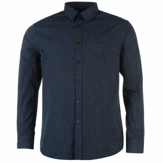 Мъжки ризи Pierre Cardin Мъжка Риза Дълъг Ръкав Long Sleeve Shirt Mens Navy Stripe Pierre Cardin Мъжка Риза Дълъг Ръкав Long Sleeve Shirt Mens Navy Stripe Мъжки ризи