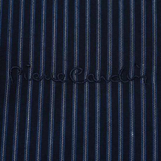 Pierre Cardin Мъжка Риза Дълъг Ръкав Long Sleeve Shirt Mens Navy Stripe Мъжки ризи