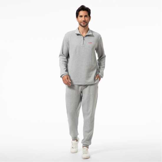 Lee Cooper C Quarter Zip Сиво Мъжки полар