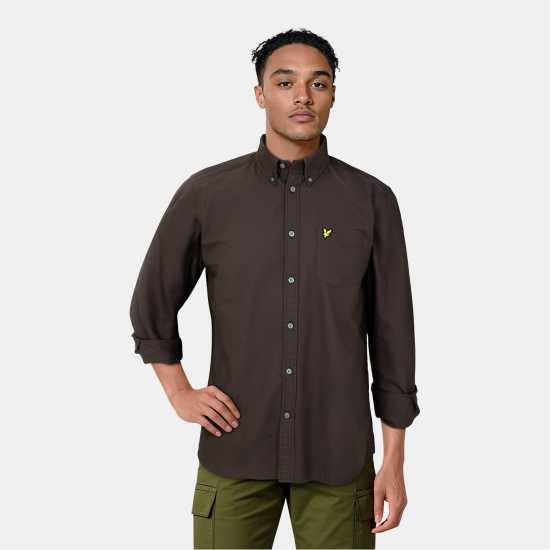 Lyle And Scott Oxford Shirt Гънметал W635 