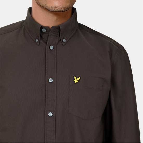 Lyle And Scott Oxford Shirt Гънметал W635 