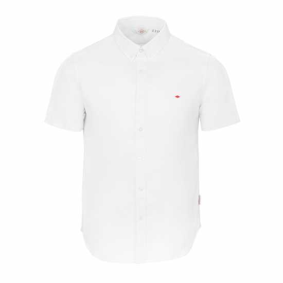 Lee Cooper Cooper Short Sleeve Oxford Shirt Бяло Мъжки ризи