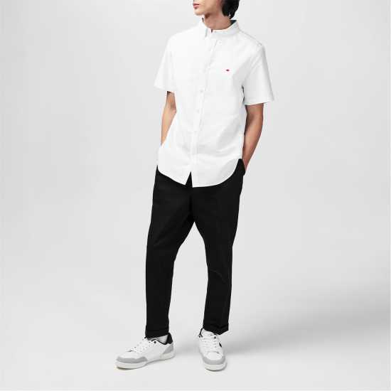 Lee Cooper Cooper Short Sleeve Oxford Shirt Бяло Мъжки ризи