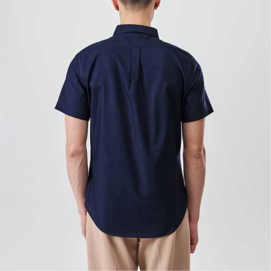 Мъжки ризи Lee Cooper Cooper Short Sleeve Oxford Shirt Морска синьо Lee Cooper Cooper Short Sleeve Oxford Shirt Морска синьо Мъжки ризи