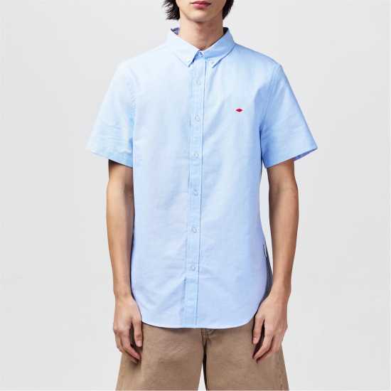 Lee Cooper Cooper Short Sleeve Oxford Shirt Небесно синьо Мъжки ризи