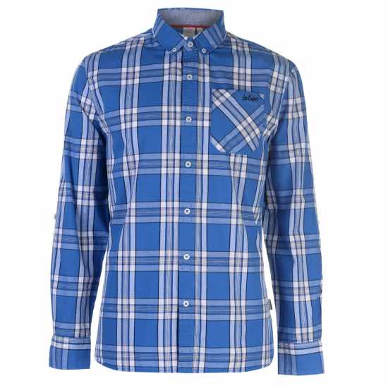 Lee Cooper Карирана Риза Дълъг Ръкав Long Sleeve Check Shirt Mens  - Мъжки ризи