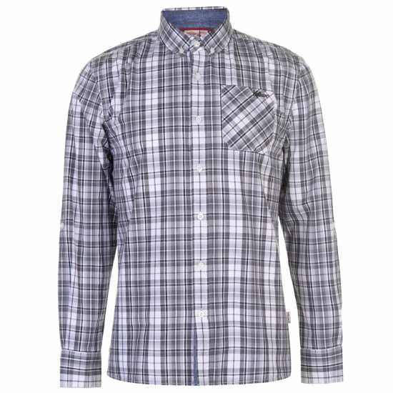 Мъжки ризи Lee Cooper Карирана Риза Дълъг Ръкав Long Sleeve Check Shirt Mens Grey/Blk/White Lee Cooper Карирана Риза Дълъг Ръкав Long Sleeve Check Shirt Mens Grey/Blk/White Мъжки ризи