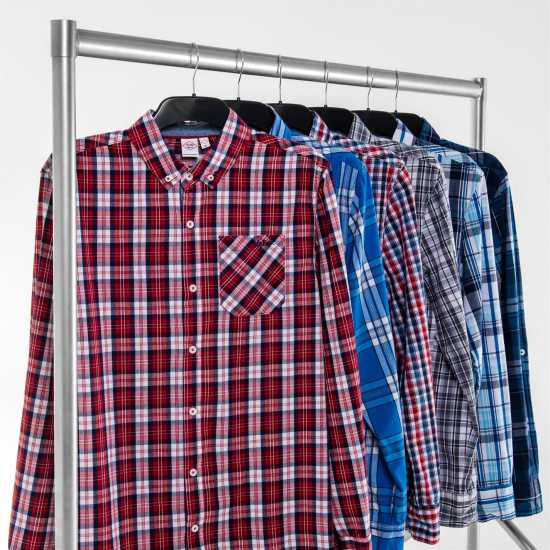 Мъжки ризи Lee Cooper Карирана Риза Дълъг Ръкав Long Sleeve Check Shirt Mens Grey/Blk/White Lee Cooper Карирана Риза Дълъг Ръкав Long Sleeve Check Shirt Mens Grey/Blk/White Мъжки ризи