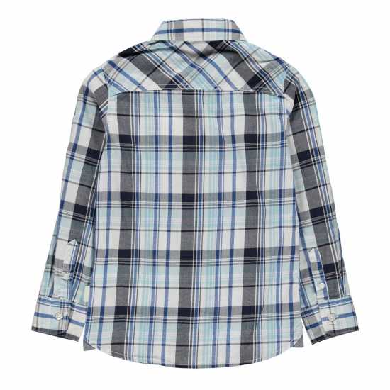 Lee Cooper Карирана Риза Long Sleeve Checked Shirt Junior Boys  - Детски ризи