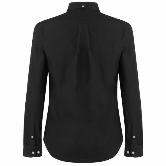 Риза С Дълъг Ръкав Farah Oxford Long Sleeve Shirt Черно Мъжки ризи