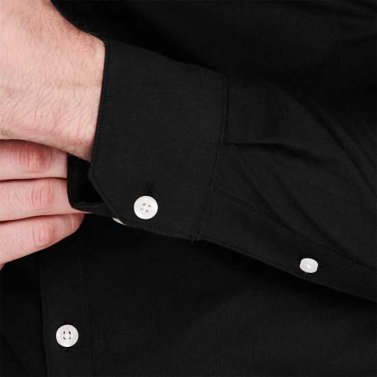 Риза С Дълъг Ръкав Farah Oxford Long Sleeve Shirt Черно Мъжки ризи