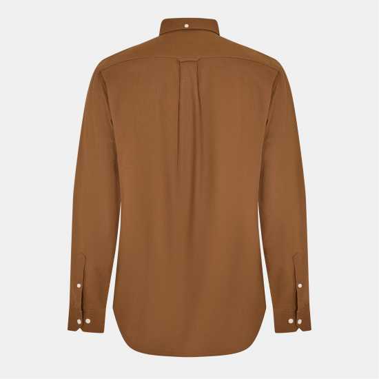 Мъжки ризи Риза С Дълъг Ръкав Farah Oxford Long Sleeve Shirt Mid Brown Риза С Дълъг Ръкав Farah Oxford Long Sleeve Shirt Mid Brown Мъжки ризи