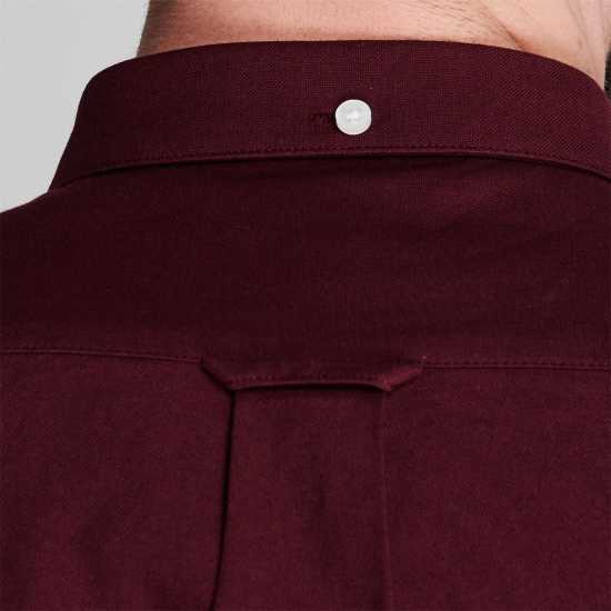 Риза С Дълъг Ръкав Farah Oxford Long Sleeve Shirt Бордово Мъжки ризи