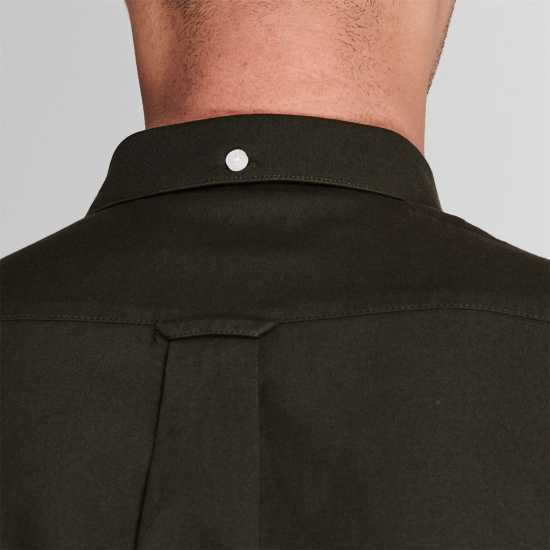 Риза С Дълъг Ръкав Farah Oxford Long Sleeve Shirt Тъмно зелено Мъжки ризи