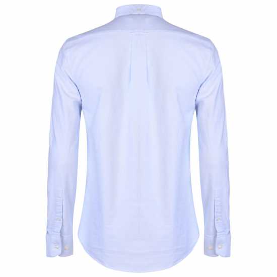 Риза С Дълъг Ръкав Farah Oxford Long Sleeve Shirt Небесно синьо Мъжки ризи