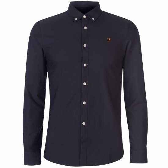 Мъжки ризи Риза С Дълъг Ръкав Farah Oxford Long Sleeve Shirt Морска синьо Риза С Дълъг Ръкав Farah Oxford Long Sleeve Shirt Морска синьо Мъжки ризи