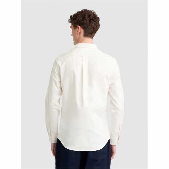 Риза С Дълъг Ръкав Farah Oxford Long Sleeve Shirt Ecru 280 
