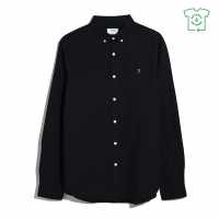Риза С Дълъг Ръкав Farah Oxford Long Sleeve Shirt Black 010 Мъжки ризи