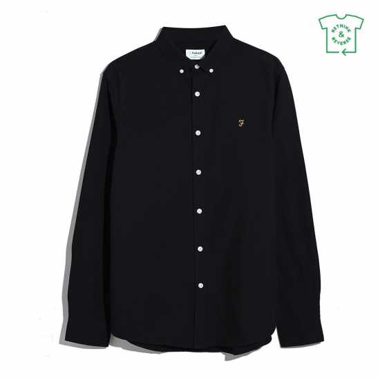 Мъжки ризи Риза С Дълъг Ръкав Farah Oxford Long Sleeve Shirt Black 010 Риза С Дълъг Ръкав Farah Oxford Long Sleeve Shirt Black 010 Мъжки ризи