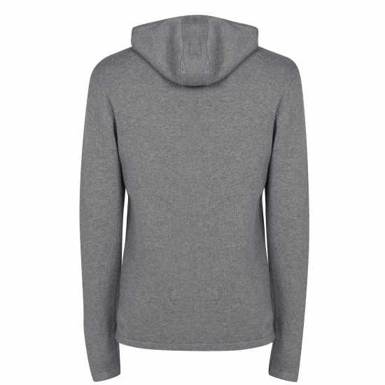 Firetrap Плетен Мъжки Пуловер Hooded Knit Jumper Mens Grey Marl Мъжки пуловери и жилетки