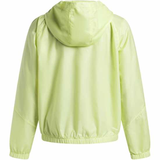 Under Armour Women's Rival Sport Water Resistant Wind Resistant Long Sleeve Hooded Oversized Fit Windbreaker Yellow 