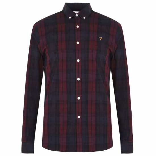 Мъжки ризи Карирана Риза Farah Brewer Checked Shirt Фара Червен 626 Карирана Риза Farah Brewer Checked Shirt Фара Червен 626 Мъжки ризи