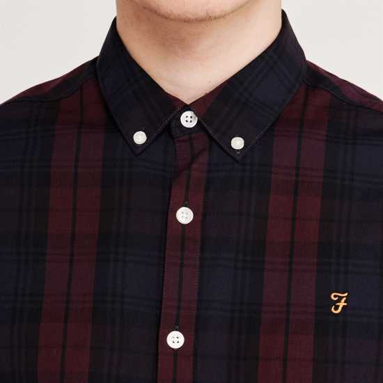 Мъжки ризи Карирана Риза Farah Brewer Checked Shirt Фара Червен 626 Карирана Риза Farah Brewer Checked Shirt Фара Червен 626 Мъжки ризи