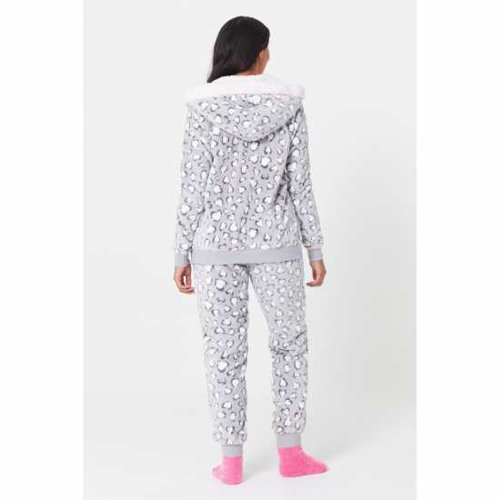 Be You Leopard Slogan 4 Piece Pyjama Set  Дамско облекло плюс размер