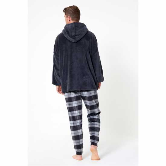 Studio Charcoal Borg Hooded Fleece Lounge Set  Мъжки пижами