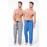 Of 2 Grey/navy Flannel Lounge Pants  Мъжки пижами