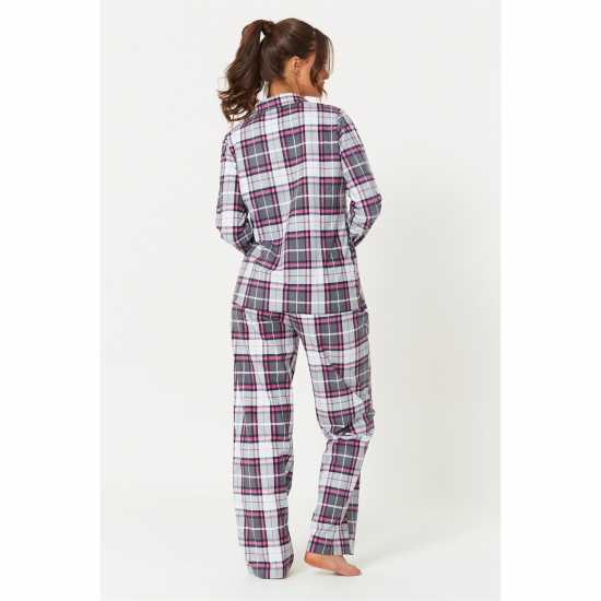 Be You Check Flannel Pyjama  Дамско облекло плюс размер
