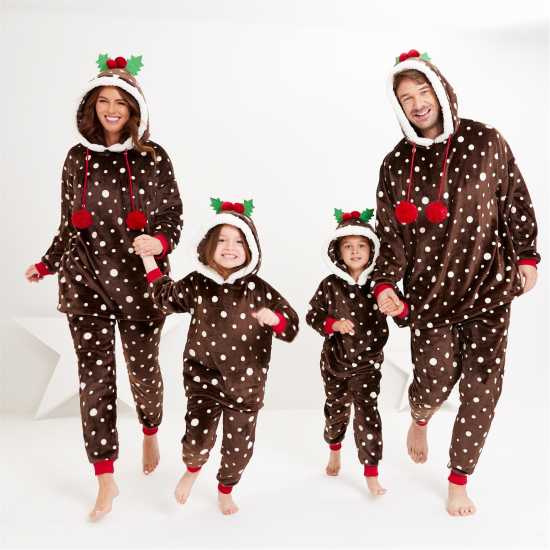Family Christmas Pudding Hoodie Set  Мъжки суитчъри и блузи с качулки