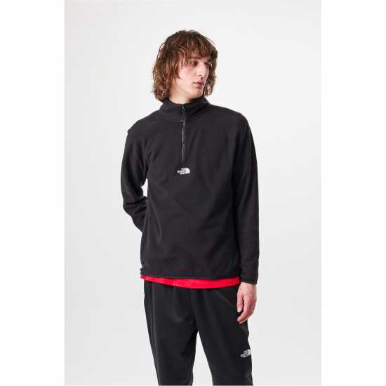 The North Face Men's Quarter-Zip Embroidered Glacier Fleece Черно 4H0 The North Face Men's Quarter-Zip Embroidered Glacier Fleece Черно 4H0