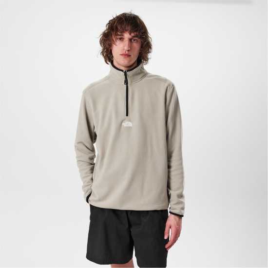 The North Face Men's Quarter-Zip Embroidered Glacier Fleece Бежов 1I4 