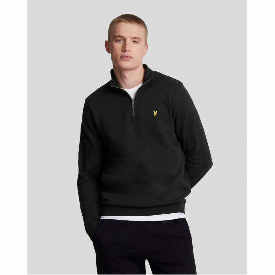 Lyle And Scott Quarter Zip Sweatshirt Черно небесно Z865 