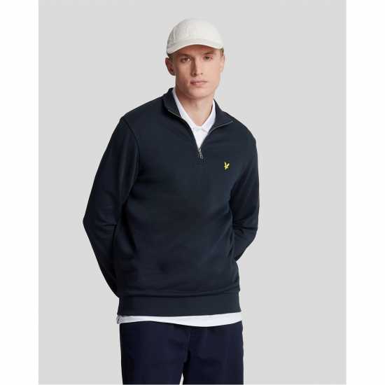 Lyle And Scott Quarter Zip Sweatshirt Морско синьо Z271 Lyle And Scott Quarter Zip Sweatshirt Морско синьо Z271